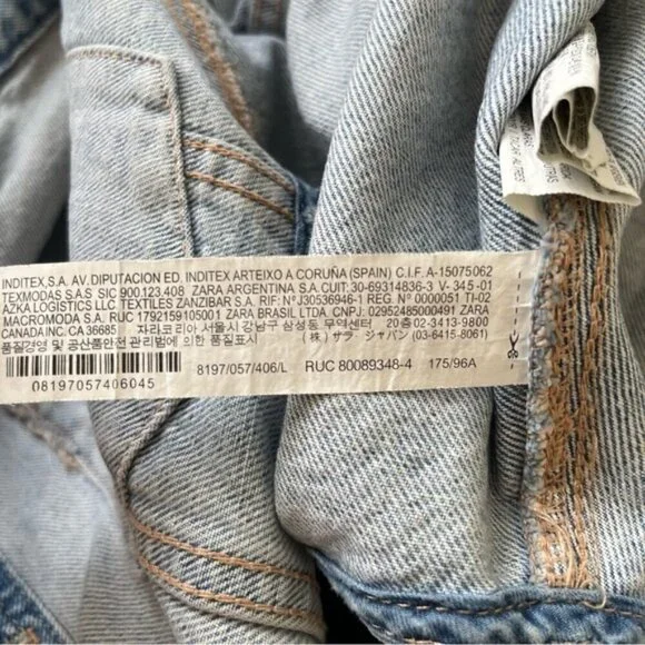 BLOGGERS FAV ZARA LIMITED EDITION CUT OUT SIDE DISTRESSED DENIM JUMPSUIT Size L - Picture 12 of 15